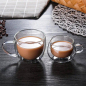 High Quality Clear Reusable Coffee Cup Glass Borosilicate Double Wall Glass Cup
